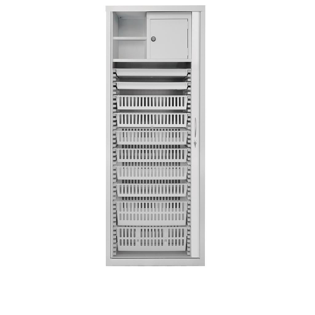 Armario vacío metalico Gris 760x500x1950 para bandejas ISO 600x400 (bandejas y accesorios no inc