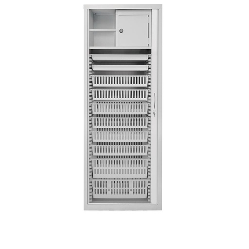 [F-ARM-6040-1] Armario vacío metalico Gris 760x500x1950 para bandejas ISO 600x400 (bandejas y accesorios no inc