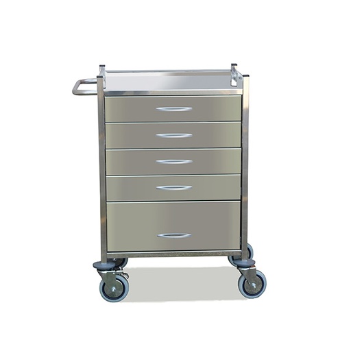 [F-CURG-5C] Chariot Inox avec 5 tiroirs