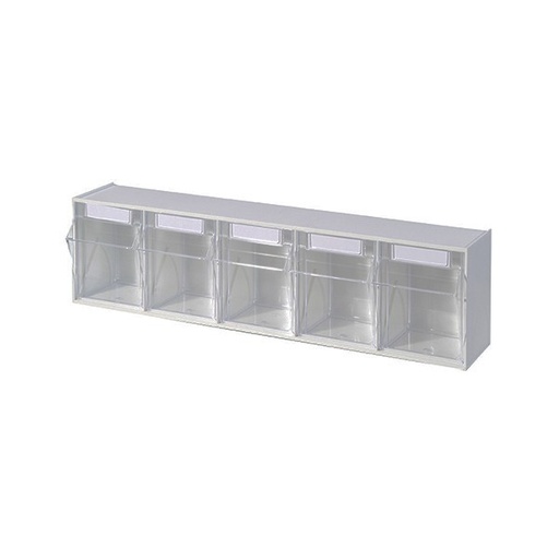 [X-BOX-5] Kippbehälter 5 Schubladen. 600 x 133 x 165 mm.